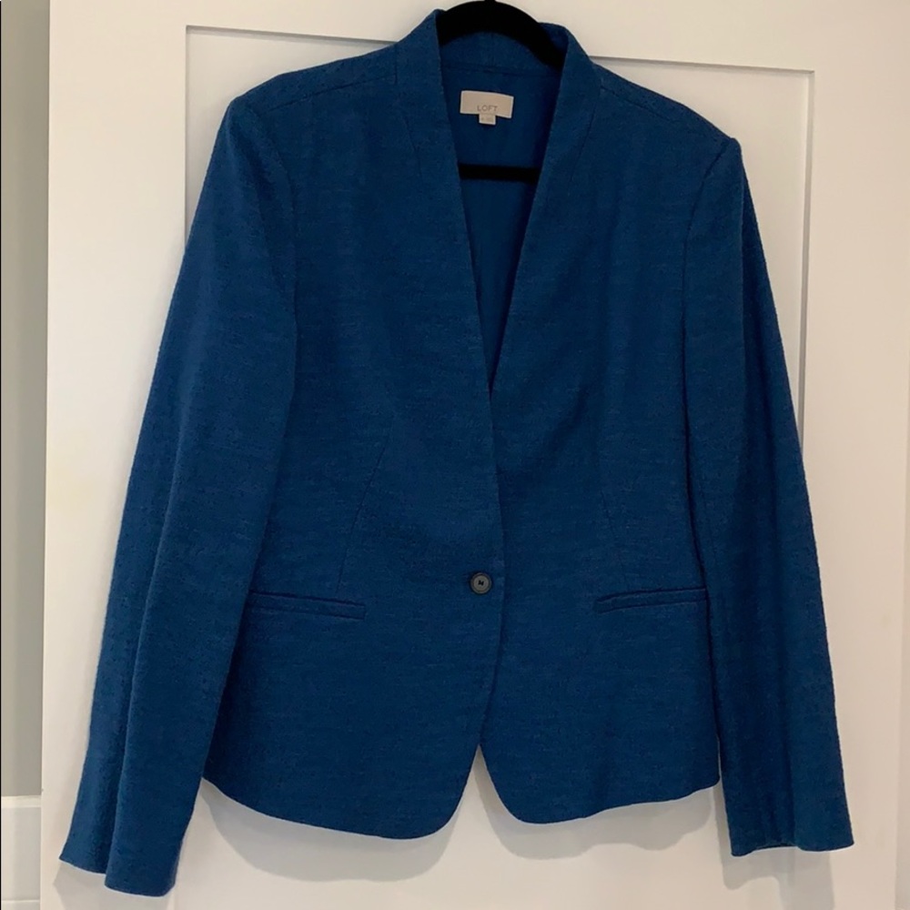 Blue peacock colored blazer